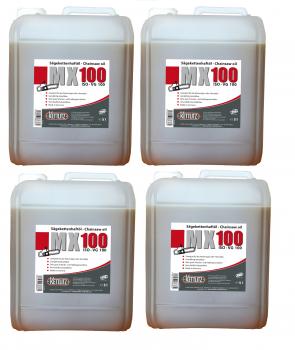 4 x 5 Liter KETTLITZ-Chain Oil MX 100 Hochleistungs Sägekettenöl, Sägeketten-Haftöl